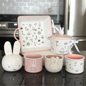 Miffy by Magenta Pink Kitchen Ceramic Limited Edition Collectible 6-pcs Set